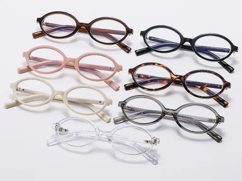 Oval Shape Women's Reading Glasses Frame Luxury Brand Vintage Retro Leopard Eyeglasses Men Anti Blue Light Presbyopia Eyewear