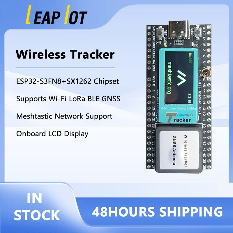 Heltec Wireless Tracker ESP32 LoRa Meshtastic Network loT Devboard SX1262 Chip with Wi-Fi BLE GPS for Vehicle Bike Kids Pet Car