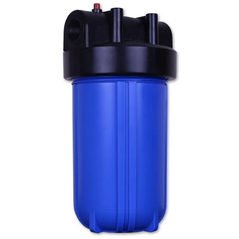 Blue 10 Inch Large Fat Filter Bottle 1 inch 1.5 inch Large Diameter Large Flow Filter Cartridge Whole House Filter Bottle