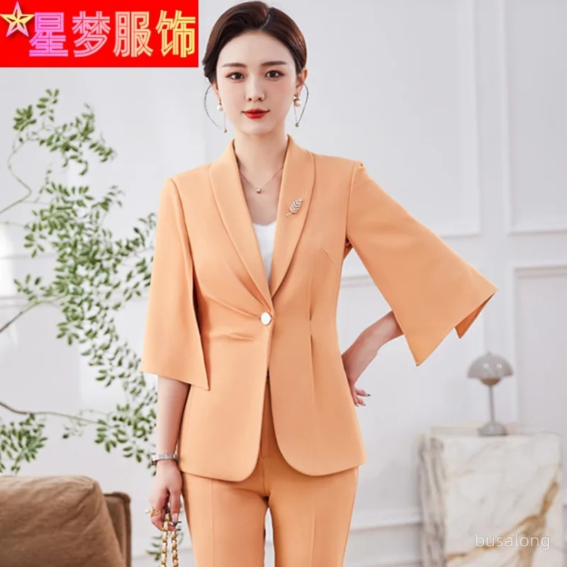 

2023 Spring and Summer New Half Sleeve Fashion Women's Wear Women's Business Wear Small Suit Jacket Business Formal Wear Overall