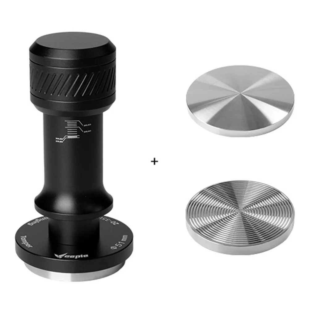 51/53/58.5MM Coffee Tamper Constant Force Tamper with Replaceable Bottom 20-35 Lbs Variable Pressure Coffee Powder Hammer