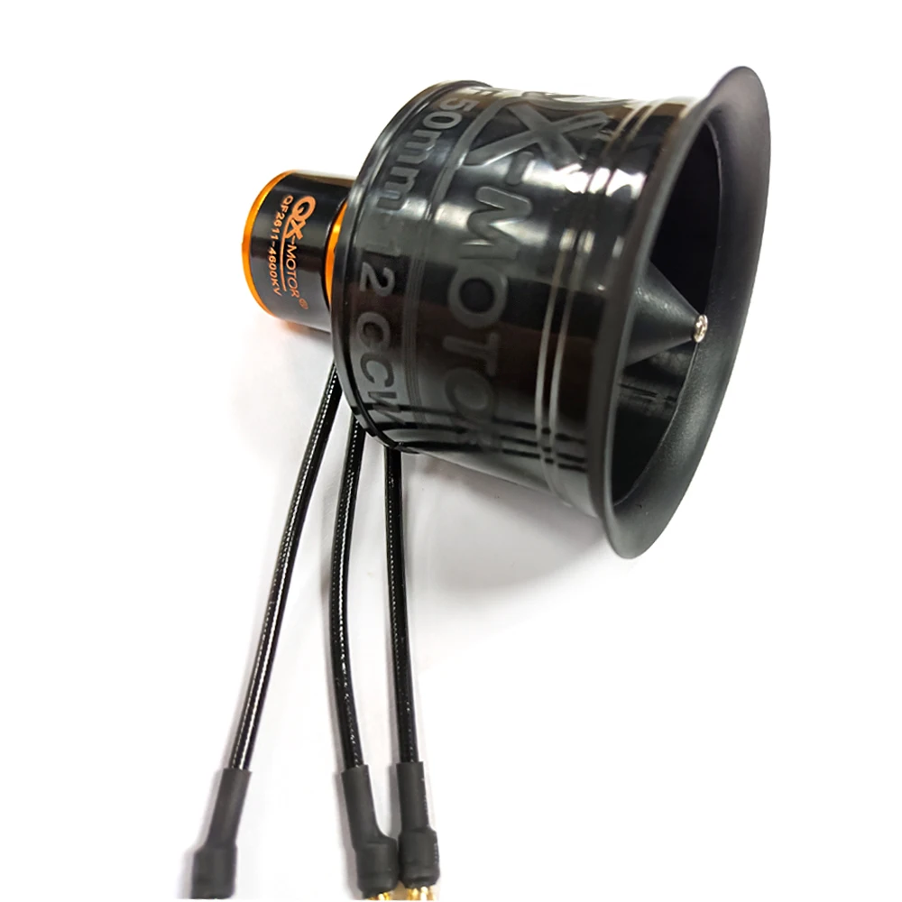 QX-MOTOR 50mm 12 Blades Fan Ducted EDF with Brushless Motor 3-4S for FMS RC Plane EDF RC Helicopter RC Airplane