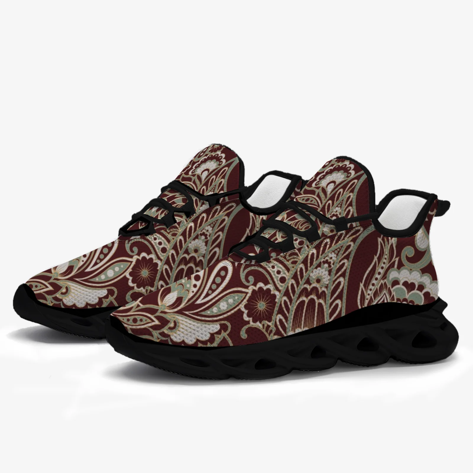 

Bohemian print casual sneakers feature a lightweight mesh upper and are suitable for both men and women