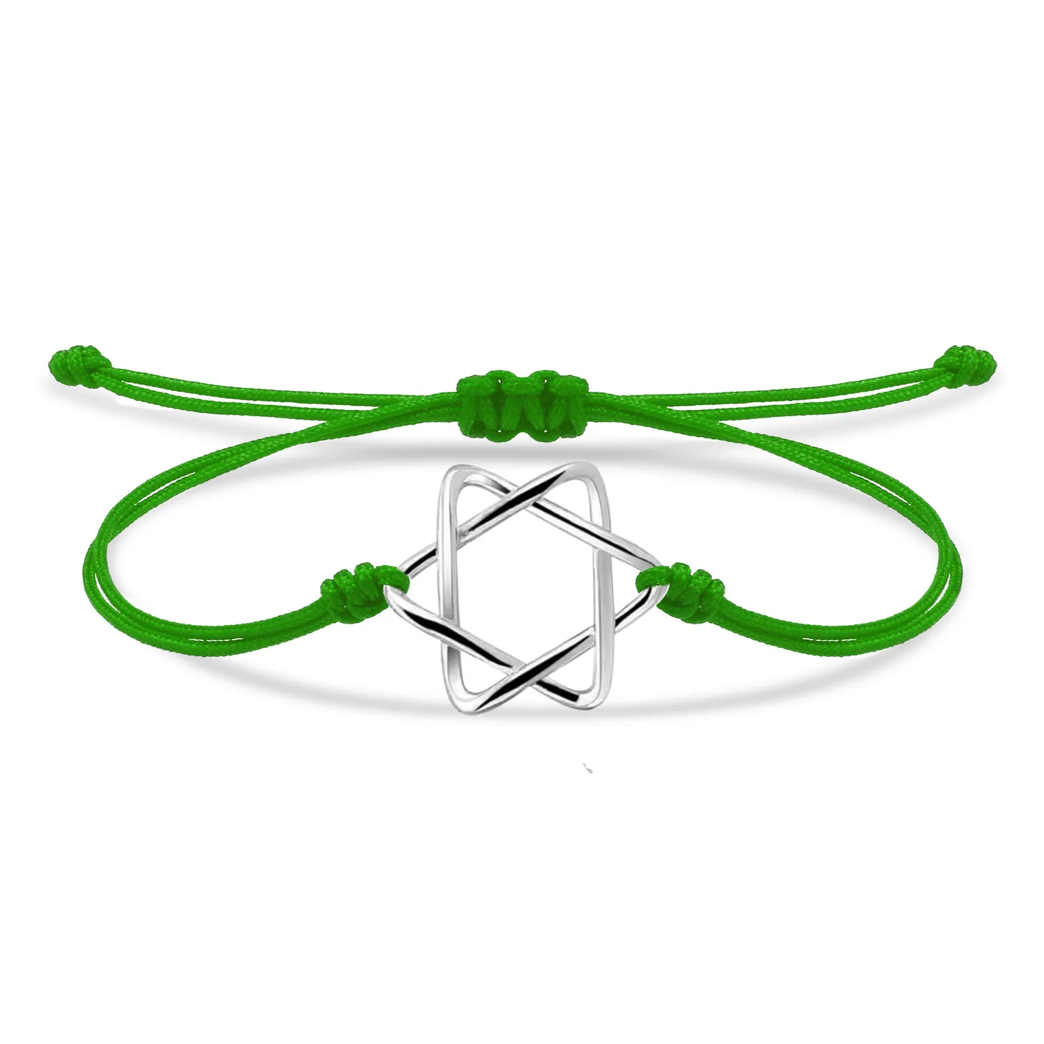Zinc Alloy Jewish Star Of Davids Lucky Charm Bracelet Women New Trendy Fashion Red String Handmade Knotted Adjustable Jewelry