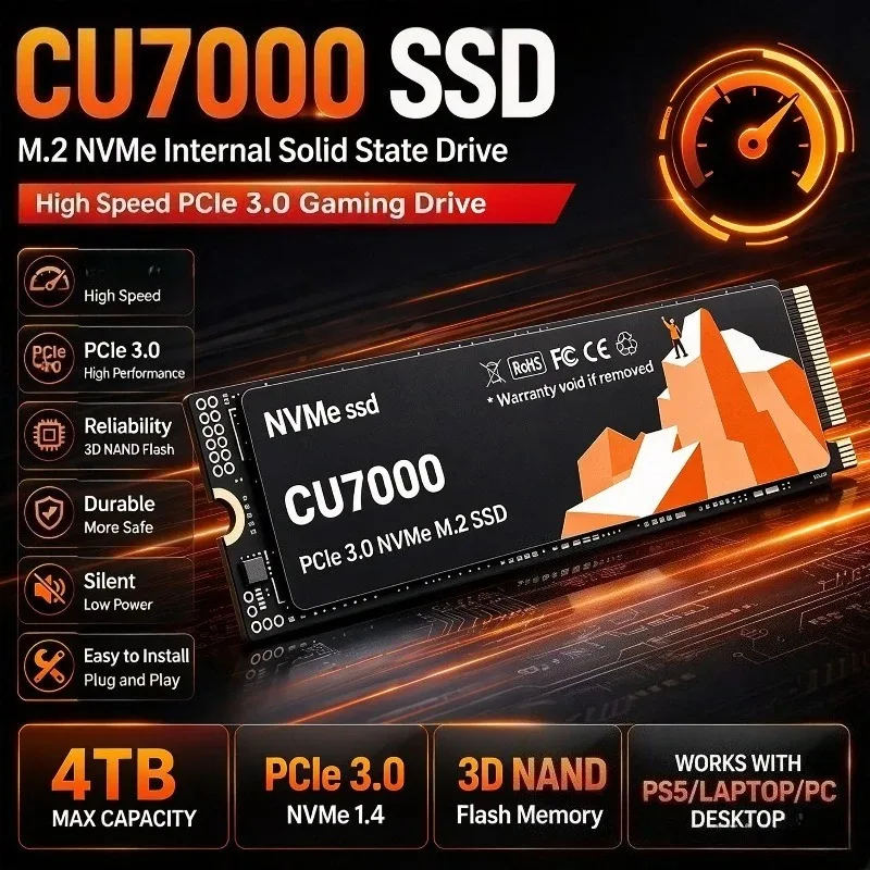 Original CU7000 M.2 NVMe SSD High Speed PCIe 3.0 Internal Solid State Drive for Gaming Laptop PC Hard Disk