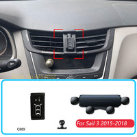 Car Phone Holder For Chevrolet Sail 3 2015-2018 Gravity Stand Mount Support Horizontal GPS Mobile Bracket Accessories With Base