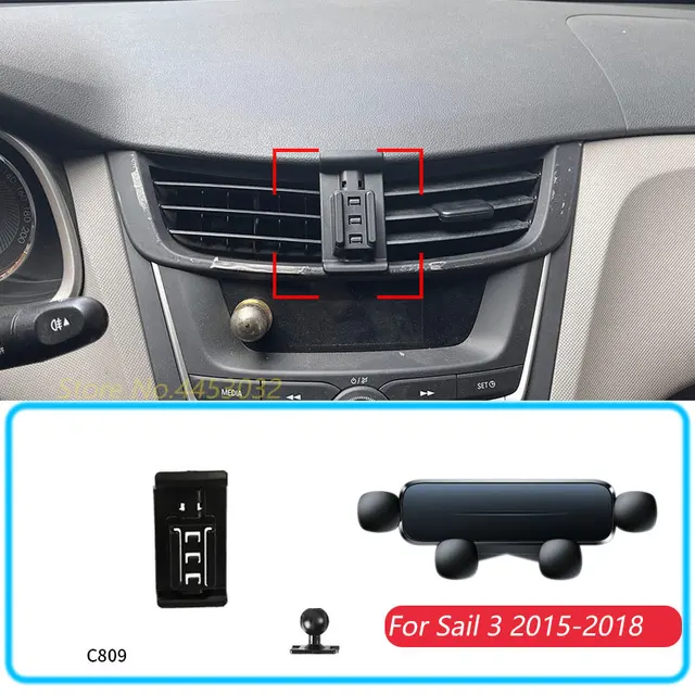 Uchwyt samochodowy do chevroleta Sail 3 2015-2018 stojak grawitacyjny wspornik obsady poziome akcesoria do uchwyt na telefon komórkowy GPS z podstawą