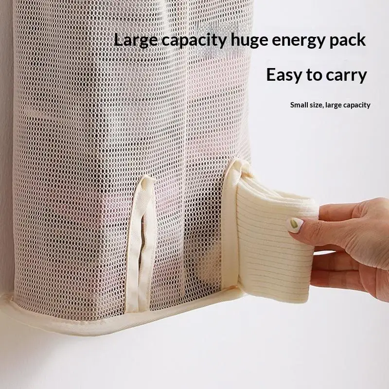 Hanging Mesh Storage Bag Underwear Sock Organizer Visible Breathable Washable For Wardrobe Bedroom Dorm Home Organization