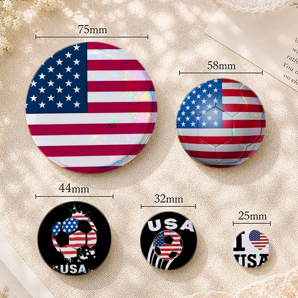 

U-USA F-Flag Custom Printed Tinplate Pins Personalized Lapel Badge Gifts
