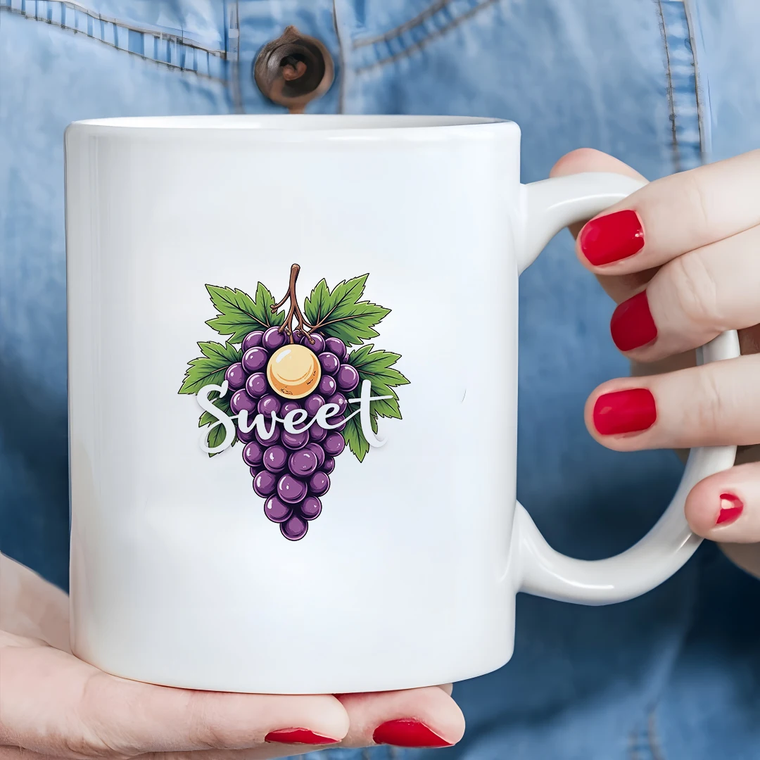 11온스 만화 포도 머그컵 + 스위트하트 음료 컵 - 크리스마스 어린이 가족 사무실 컵