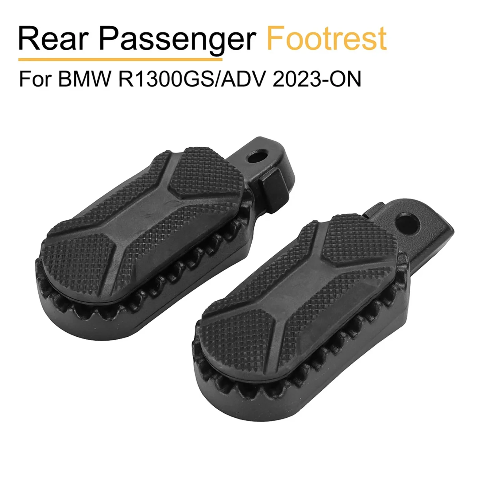 

1 Pair Black Motorcycle Rear Footrest Footpegs For BMW R1300GS ADV R 1300 GS 2023+ Adventure Passenger Foot Pedals Aluminum