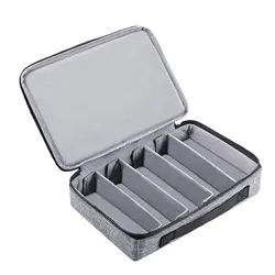 Gray Glasses Safe Adjustable Card Slot Glasses Storage Box For Travel Good Velvet Lining Is