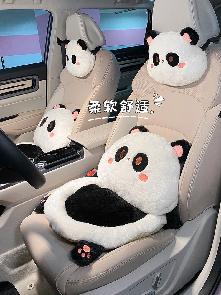 New Cartoon Cute Rabbit Plush Four Seasons Universal Soft Seat Cushion Lumbar Support Car  Headrest Neckpillow