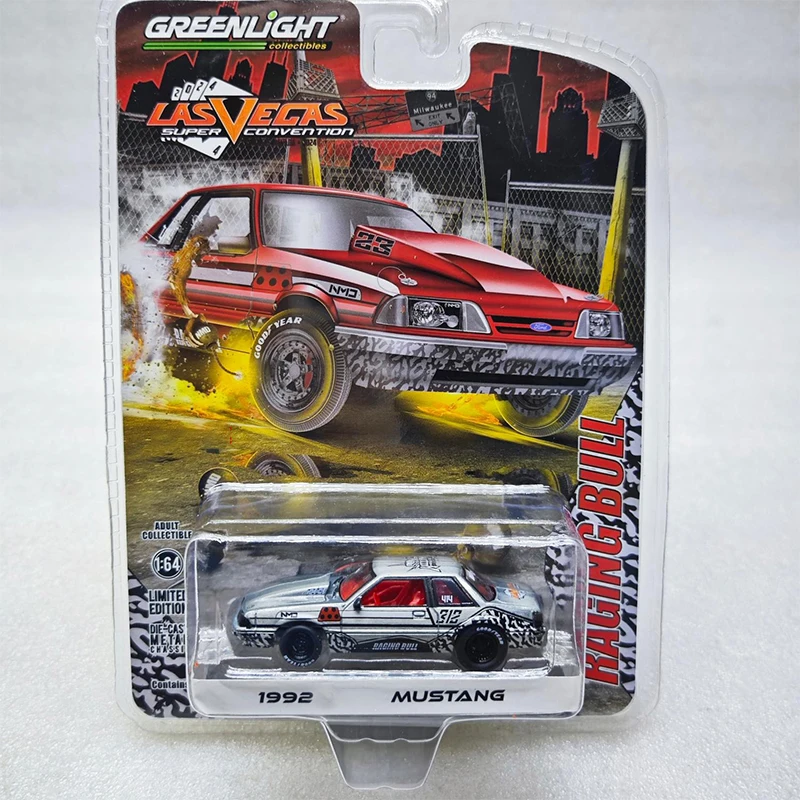 

Greenlight 1:64 Mustang RAGING BULL DRAG STANG Varnish Series Diecast Model Alloy Car Child Christmas Gift Collect Ornaments