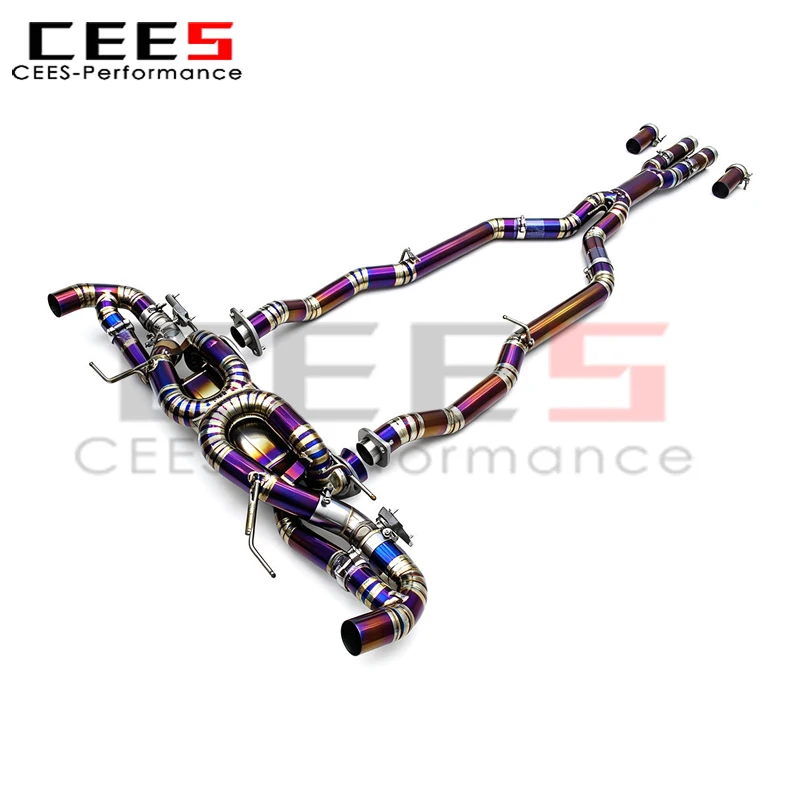 CEES OEM Valve Lightweight Catback for Aston Martin DB11 V12 5.2L 2016-2019 X-pipe Under Muffler OEM Valve Exhaust