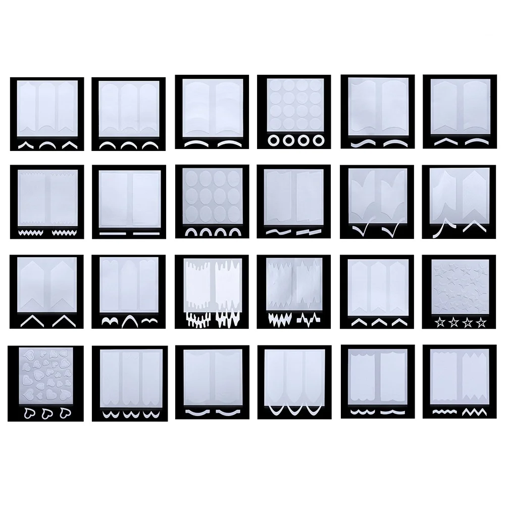 

3 Sets French Stickers Adorable Art Stencils Cute Nail Decal Stickers Easy Diy Manicure Kit Durable Lightweight Nail