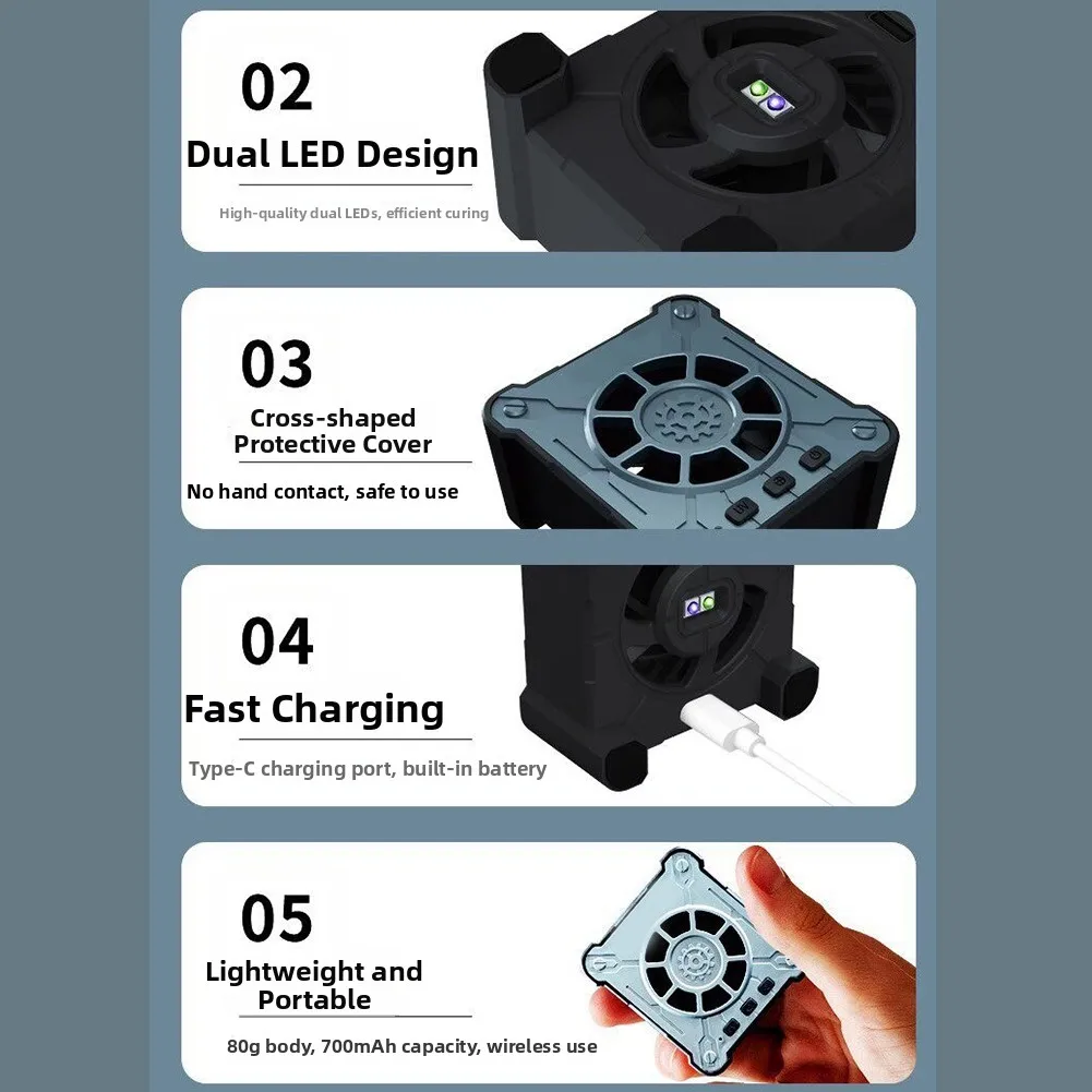 F3 for Professional Grade Repair Fan with for UV Curing Function Green Dust Detection Light and 3 Level Airflow Control
