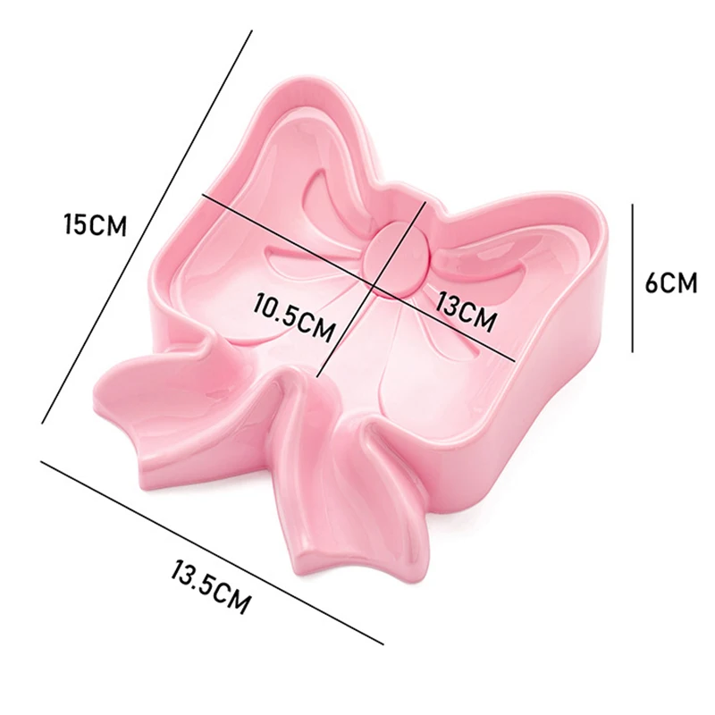 NEW 1PC Plastic Bow Tie Shape Shower Soap Holder Drain Soap Dish Bathroom Accessories Supplies Water Guide Dish Storage Plate