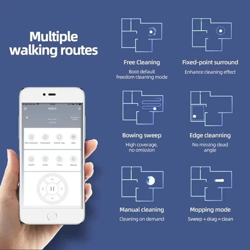 2025 New App Control Vacuum Sweeper Home Large Robotic Wet And Dry Sweep Mop Floor Smart Robot Vaccum Cleaner 2800Pa Suction