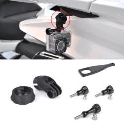 Motorcycle Camera Frame Kit 360 Adjustable Fixed For Honda Gold Wing GL1800 GL1800B F6B DCT TOUR AIRBAG 2018-2023 (Black)
