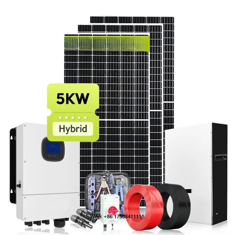 5 kW off-grid solar panel system for homes, including batteries
