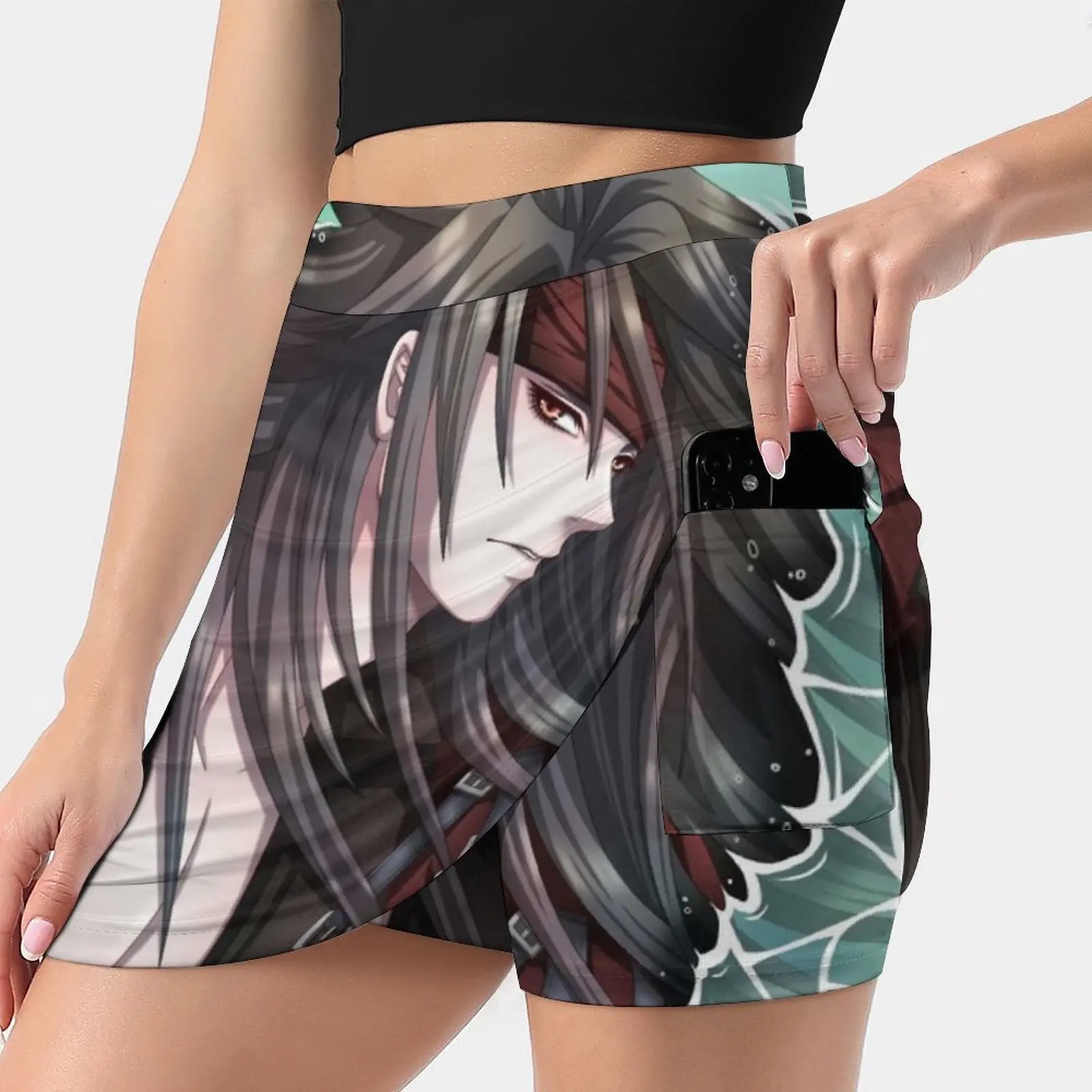 Vincent Valentine-Mako Stream Skirts Woman Fashion 2022 Pant Skirt Mini Skirts Office Short Skirt Vincent Valentine Ff7 Ffvii