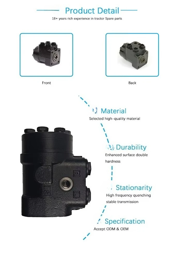 High‑Quality Hydraulic Steering Control Valve 87360424 Spare Part for For*d New Holland B95B B115B B95 B90B B95LR Tractor