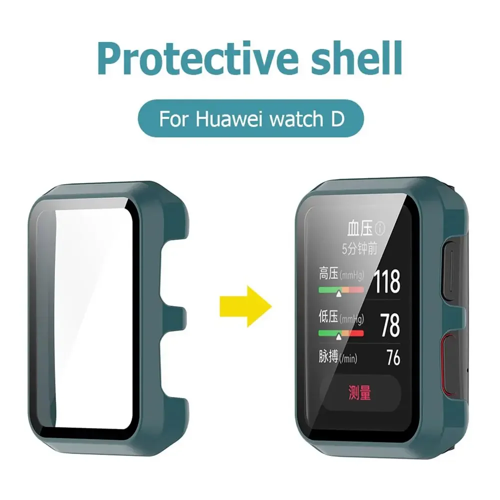 Case+Glass for Huawei Watch D Watch Hard PC All-around Bumper Anti-scratch Protective Cover Screen Protector Accessories Shell