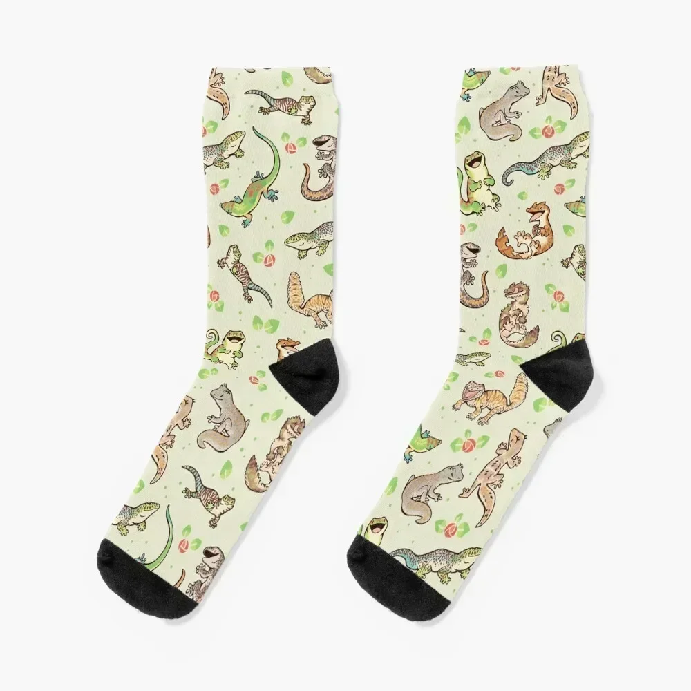 

Spring geckos Socks funny sock christmas gifts Running gym Socks Men Women's
