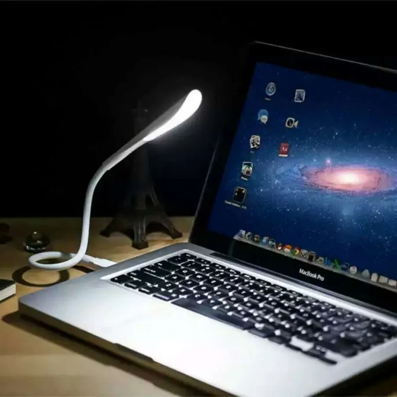 Mini Portable Laptops USB LED Light Touch Sensor Dimmable Table Desk Lamp for Power Bank Camping PC Laptops Book Night Lighting