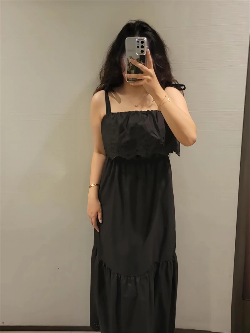 Guobioziy Women's Embroidered Dress 2026 Summer Collection French Style Casual Fashion Trend Everyday Classic Entertainment