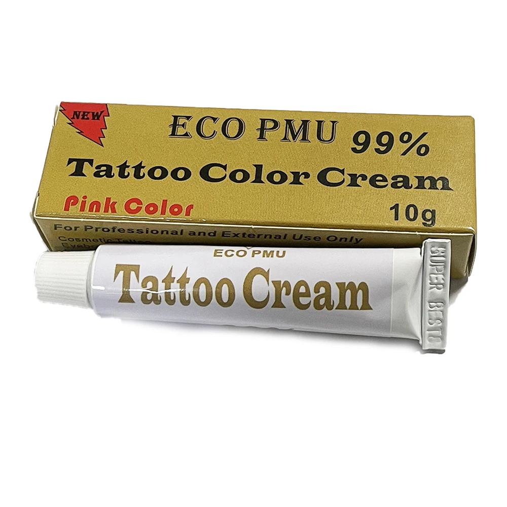 

New ECO PMU 99% Tattoo Primary Cream Pink Color Before Tattoo & Permanent Makeup Accessories 10g