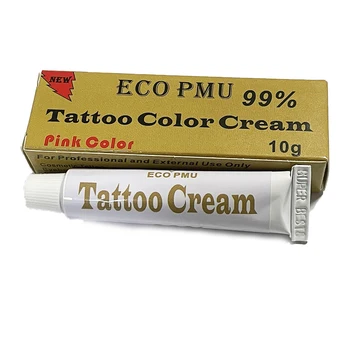 Novo creme primário de tatuagem eco pmu 99% cor rosa antes da tatuagem e acessórios de maquiagem permanente 10g