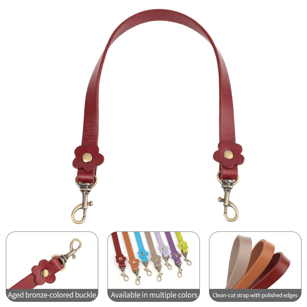 41cm Detachable DIY Purse Handle Short Leather Replacement Shoulder Bags Strap for Bucket Handbag Tote Bag Straps Accessories