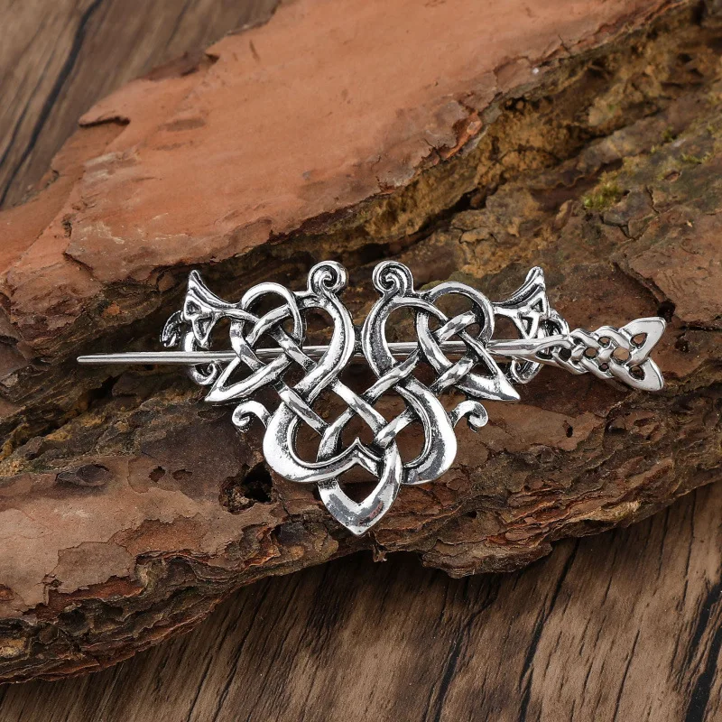 Senior Designer Retro Viking Love Hairpin for Women Pan Hairpin with Norse Mythology Norwegian Style Bundle Fashion Hairpin