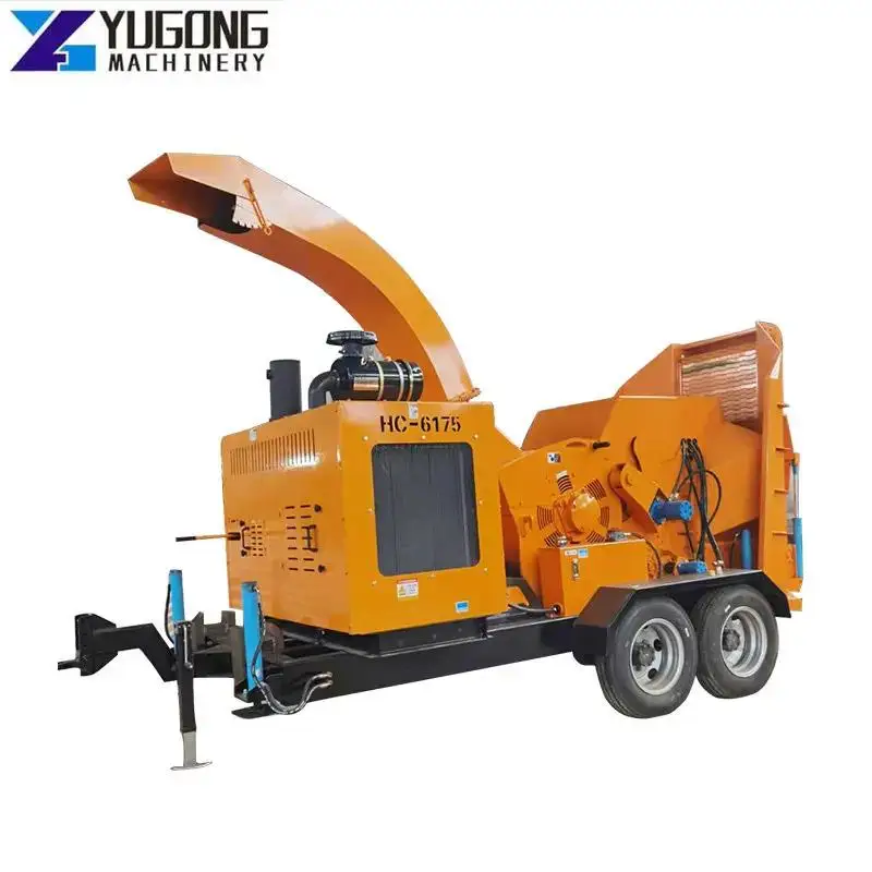 YG Wood Chipper Cutting Machine Electric Diesel Wood Crusher Tree Branch Shredder Wood Tree Chippers Leaf Chipper Shredder