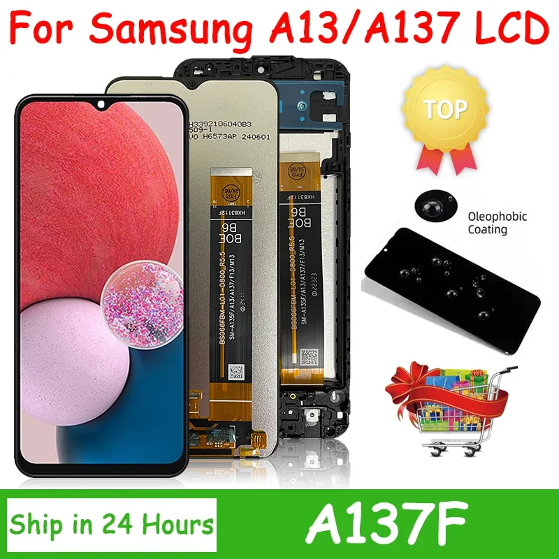 High Quality For Samsung A13 A137 SM-A137F, SM-A137F/DSN, LCD Display With Touch Screen Digitizer Assembly Repair Parts