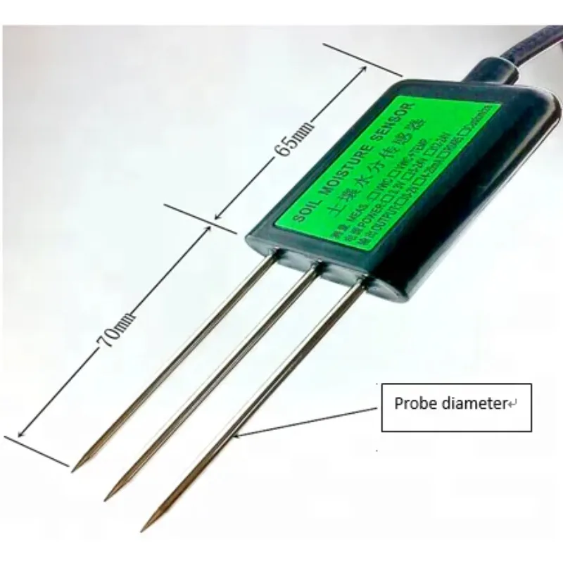 Hot Selling RS485 Soil Moisture Sensor with 3 Probes Volumetric Water Content VWC Max Output Current 20ma