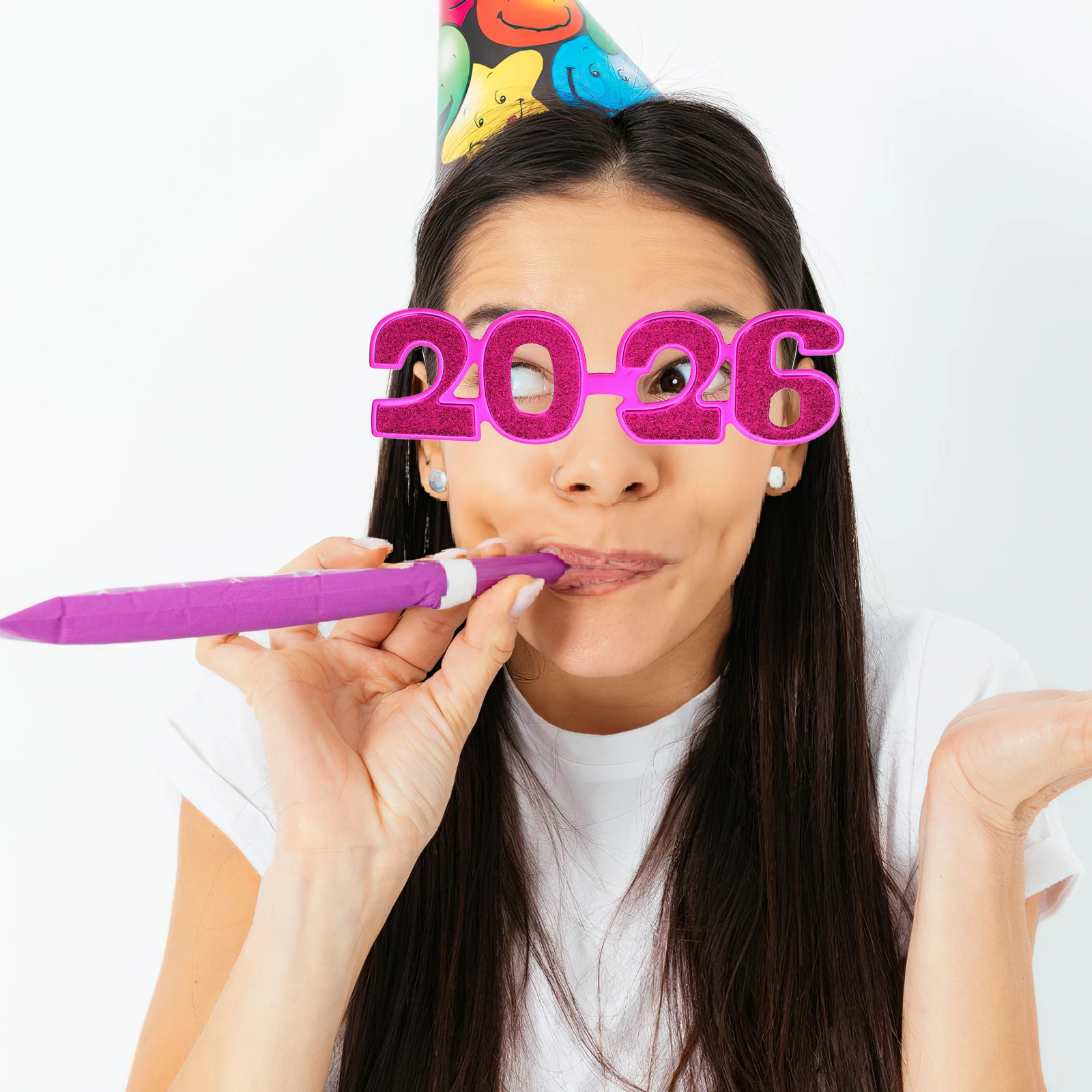 4 szt. Okulary na ukończenie szkoły 2026 z brokatem, okulary imprezowe z numerami, dla dzieci i dorosłych, na urodziny, Nowy Rok, rekwizyty do zdjęć, okulary imprezowe