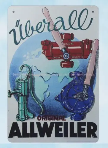 the plaque Allweiler Uberall Pump Garage Home Tool metal tin sign