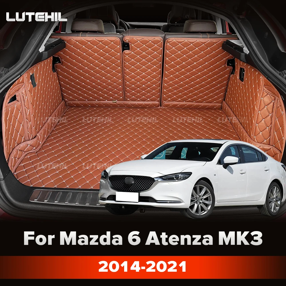 Cargo Liner For Mazda 6 Atenza MK3 2014-2021 Car Trunk Mats Carpet With Backrest Protectors Cargo Mats Accessories Waterproof