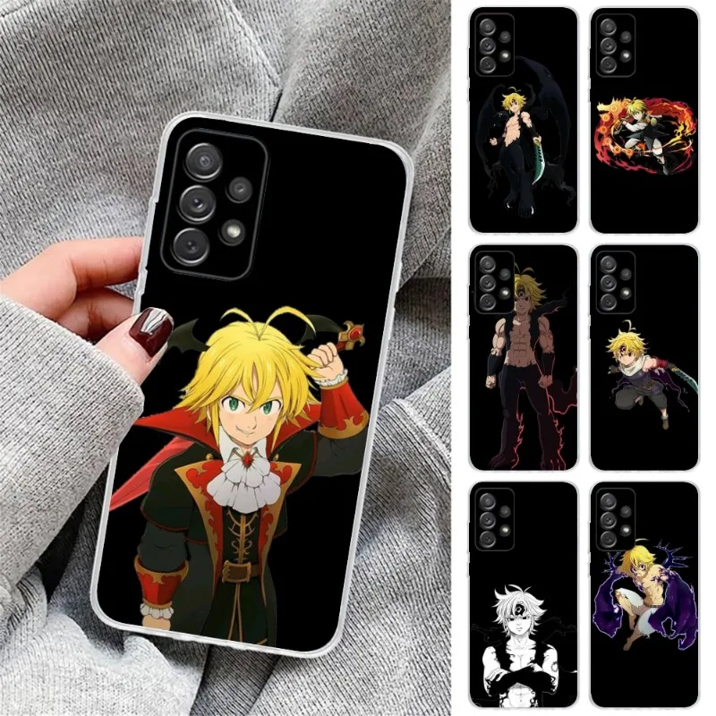 Meliodas Anime Phone Case For Samsung Galaxy S23 S22 S21 Plus Ultra A12 A32 A53 Transparent Cover