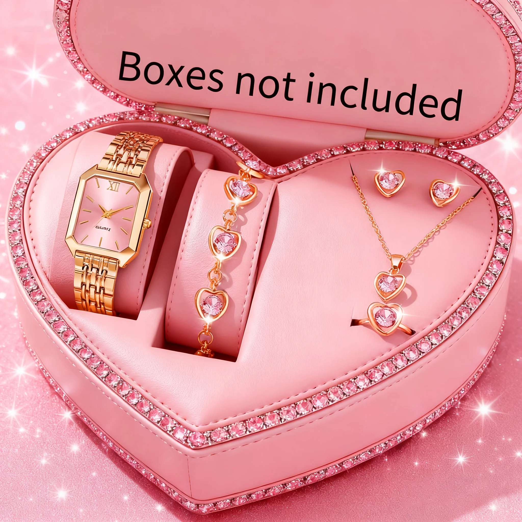 6PCS Elegant Rectangle Women Q - огляд і ціна Jewels On Watches