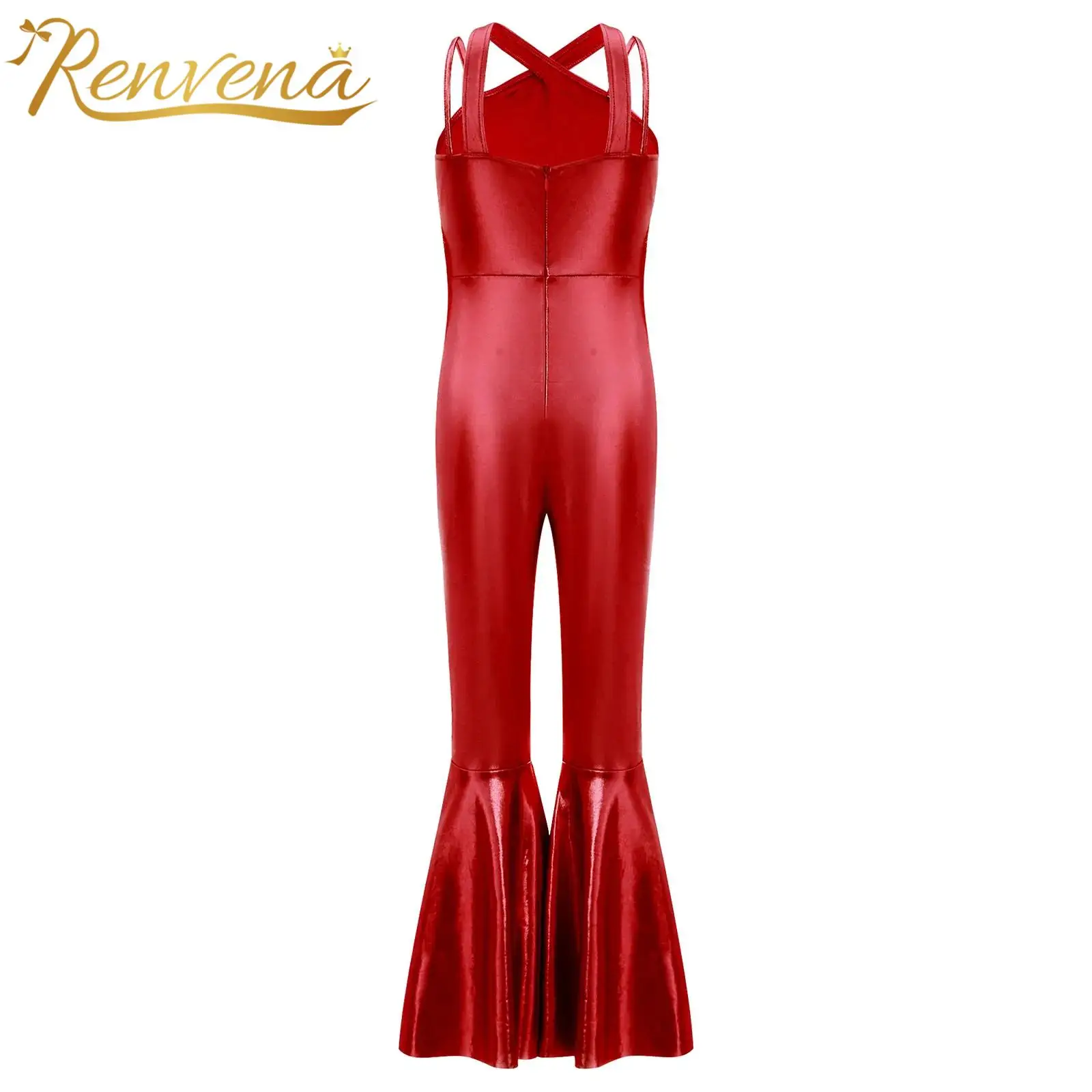 Kids Rave Outfits Party Shiny Sequin Costume Children 70s Disco Outfit Tassels Flared Jumpsuit Girls Sparkly Romper Flares