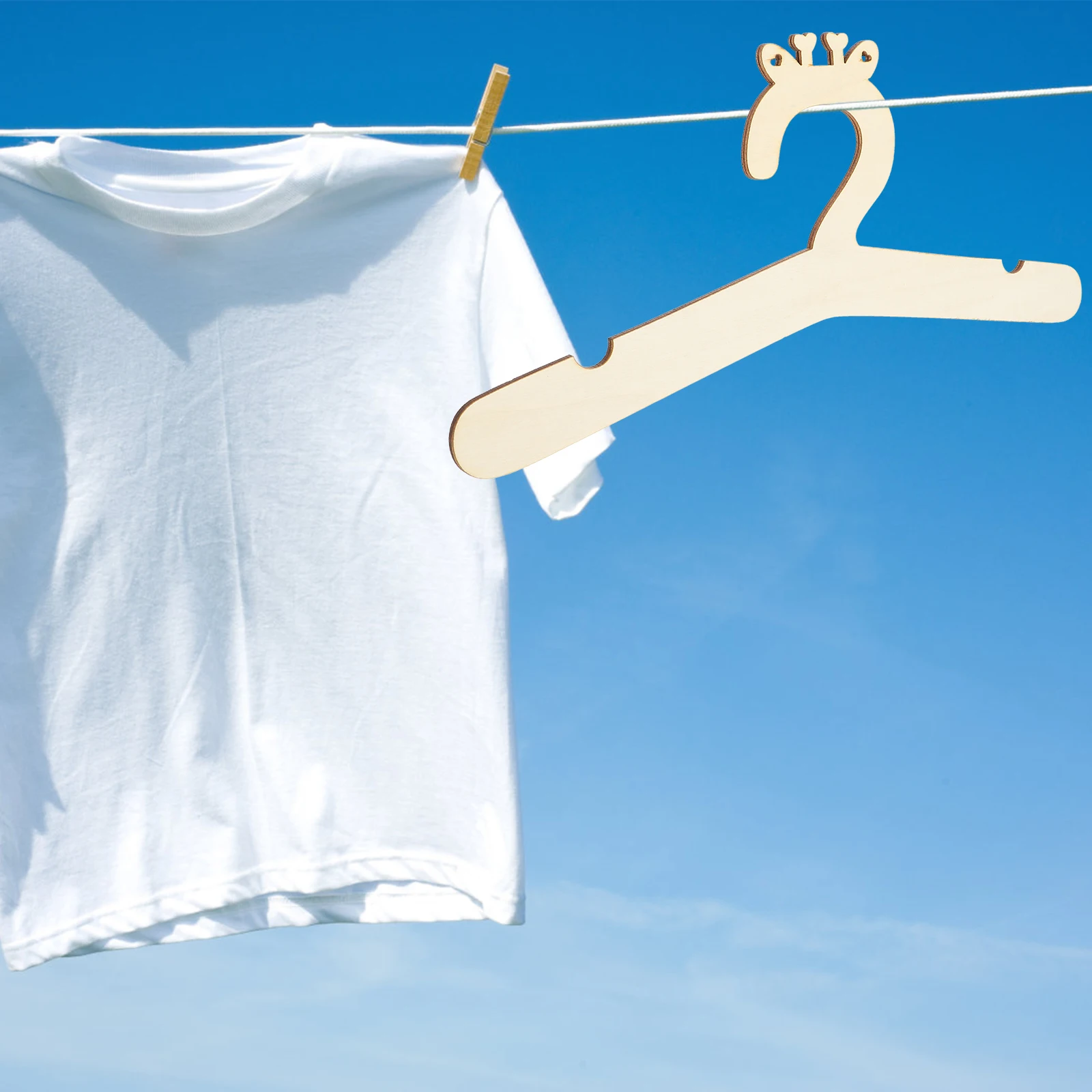 

2pcs Wooden Hanger Kids Clothes Hanger Smooth Non-Scratch Compact Storage Baby Garment Holder Toddler Hangers Closet Organizing