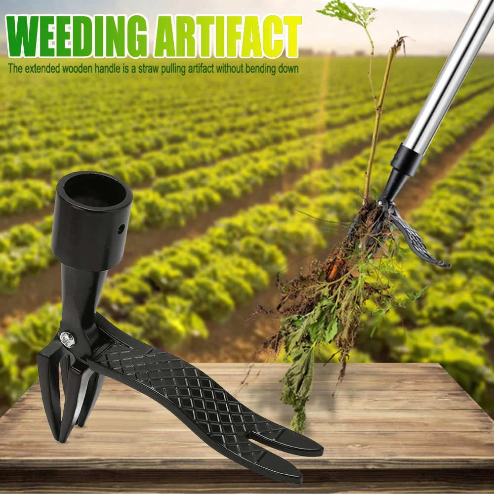 Stand Up Weed Puller Tool Weeding Head Replacement Manual Weed Remover Aluminum Claw Weeder Root Remover Hand Tool For Outdoor