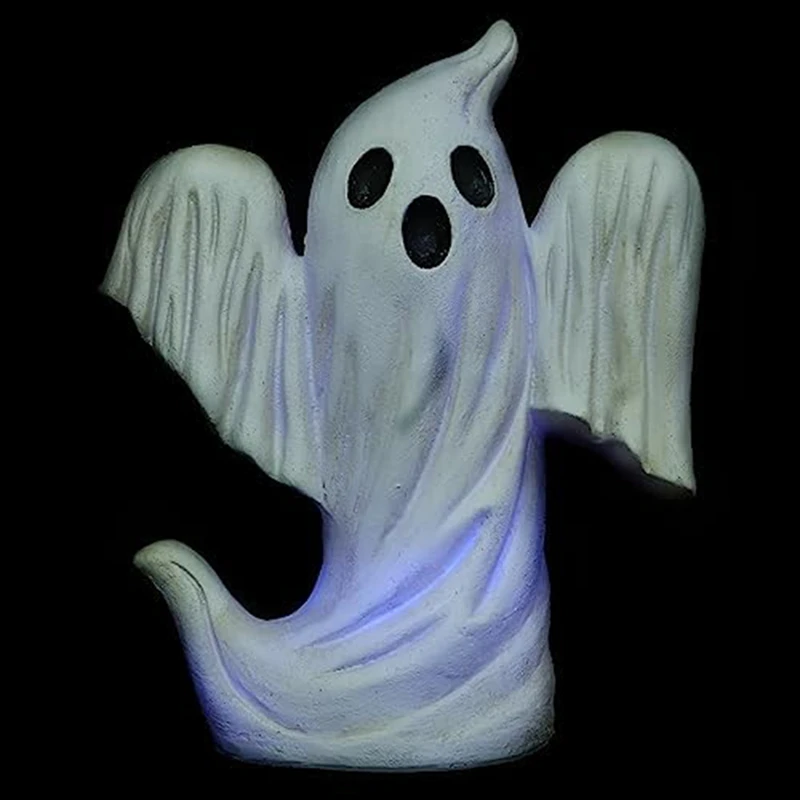 Halloween Ghost Pumpkin Figurines Rustic Resin Ghost Halloween Statue Pumpkin Figurines Novelty Halloween Decorations