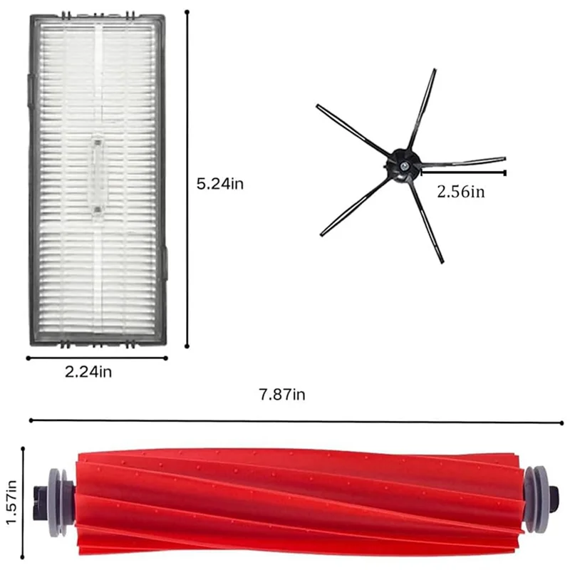 BBNV-สําหรับ Xiaomi Roborock S7 S7 + S7 Maxv, S7 Maxv Plus T7S T7 Plus T7S Plus หุ่นยนต์สูญญากาศหลักแปรงด้านข้าง Hepa Filter อะไหล่