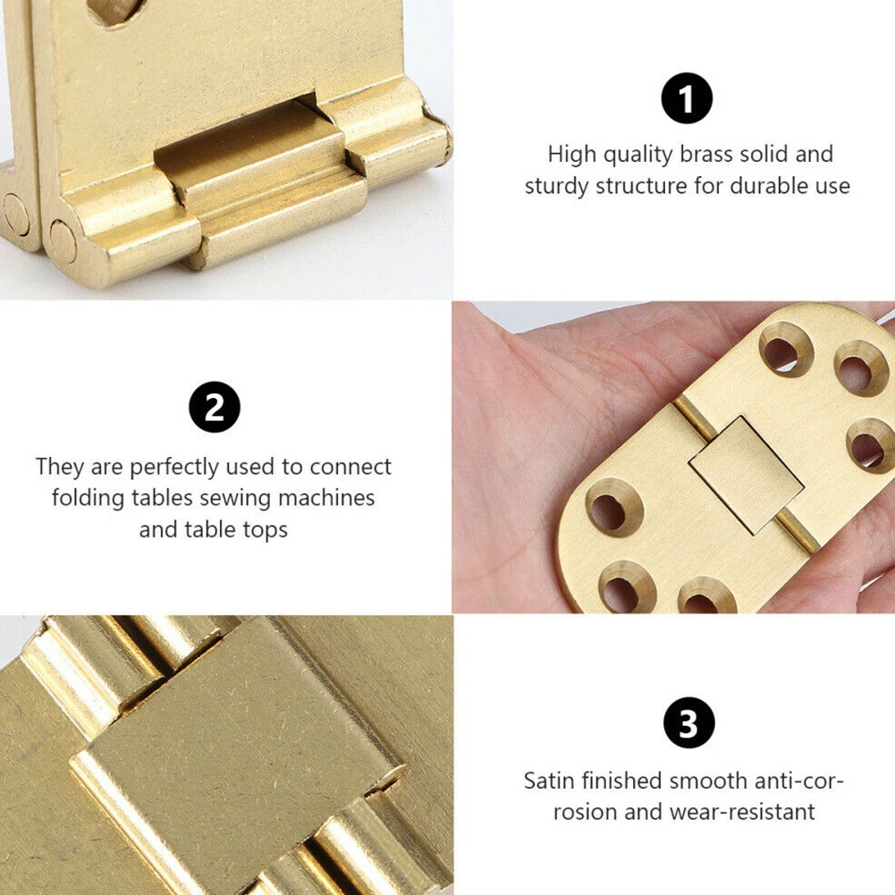12 Pieces Flap Hinge Spring with 180 Degree Folding and Flip Top Function Suitable for Folding Tables Sewing Machine Tables
