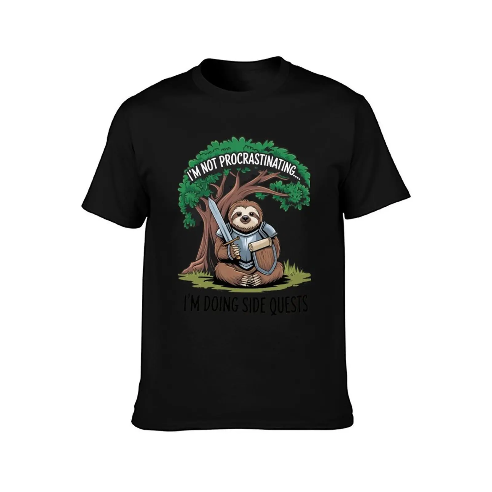 Epic Procrastination: Quest of the Sloth T-Shirt Summer Fashion Casual Tee Shirt T-Shirt